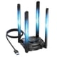 thumbnail image 1 of Adaptador WiFi USB WAVLINK Tri-Band BE6500 WiFi 7 para PC de escritorio, 1 of 9