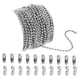 thumbnail image 3 of Cadena De Collar De Bolas De Acero Inoxidable Con Cuentas De Plata De 2,4 Mm, 3 of 5