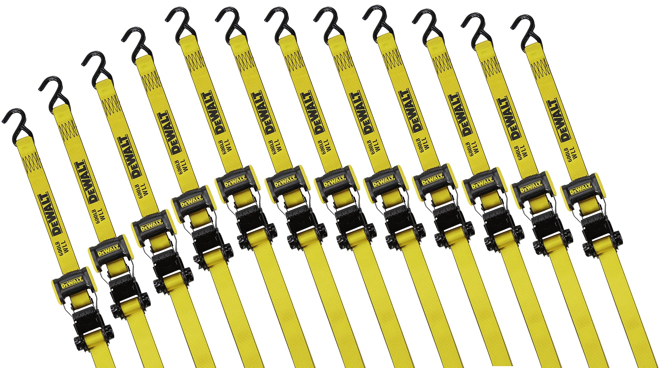 Correas De Amarre Con Trinquete Dewalt Dxbc18001-12Pk, Paquete De 12