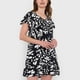 thumbnail image 3 of Vestido Mujer Cuello V Print Manchas Negro Corona, 3 of 5
