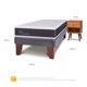 thumbnail image 3 of Cama Europea New Ortopedic 1.5 Plazas Velador New Gales, 3 of 9