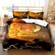 thumbnail image 1 of Agatsuma Zenitsu Demon Slayer Bedding Set Bed Set Aldult Kid Bedroom Bed Sheets, 1 of 5