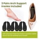 thumbnail image 2 of Plantillas para zapatos Bukihome Arch Support Gel, 3 pares, negras, L, 2 of 7