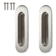 thumbnail image 1 of Set 2 tiradores asa embutida ovalada de acero 120x40x12, 1 of 3