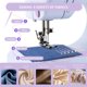thumbnail image 4 of Máquina de coser para principiantes, 12 puntadas incorporadas, 2 velocidades, pedal, diseño portátil con kit de costura (morado), 4 of 6