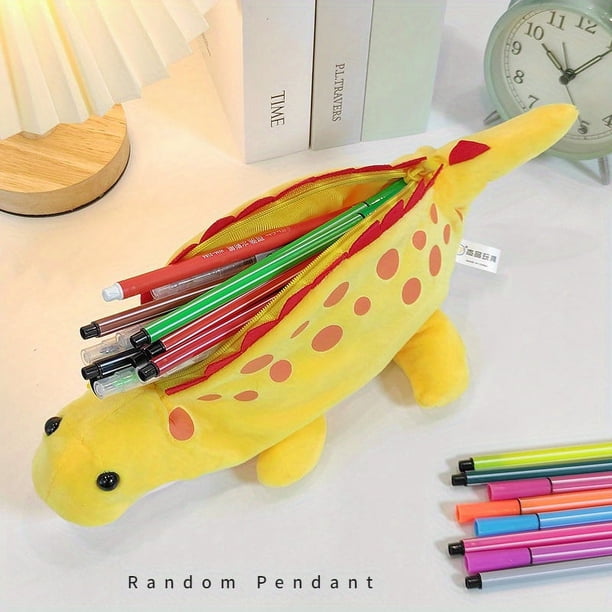 Kawaii Dinosaurs Plush Pencil Case - Perfect for School Supplies & Stationery!