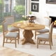 thumbnail image 1 of TREXM Farmhouse 5-Piece Dining Table Set with 4 Upholstered Chairs, Wood Extendable Dining Table with 15.7" Leaf for Extra Seating for Dining Room, Kitchen and Living Room (Natural Wood Wash), 1 of 3