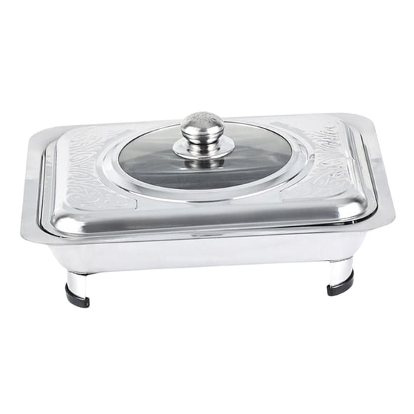 Chafing Dish De Acero Inoxidable Con Tapa Soporte Para Bandeja De Servicio Para Fiestas StyleA