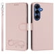 thumbnail image 2 of Funda de Cuero Tipo Billetera para Samsung Galaxy S26 5G 6.3", con Tarjetero, Pulsera, Soporte a Prueba de Golpes con Relieve de Patrón Feliz, Funda para Teléfono, Rosa, para Galaxy S26 (5G), 2 of 8