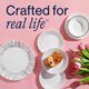 thumbnail image 5 of Corelle Vitrelle Juego de 18 Piezas para 6 Personas, Vidrio Triple Capa Resistente a Astillados, Platos y Tazones Redondos Ligeros, Arica, 5 of 7