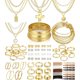 thumbnail image 1 of Set de Joyería FANDY de 137 Piezas Dorado para Mujer, 1 of 3