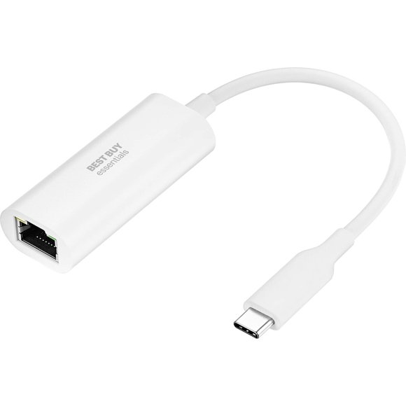 Adaptador USB-C a Ethernet Best Buy essentials 1 Gbps Blanco