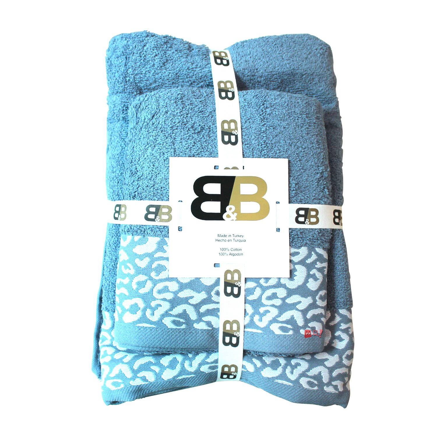 B&b Kitchen - Juego De 2 Toallas Turcas Azul/diseño