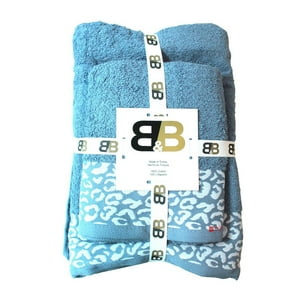 B&B Kitchen - Juego De 2 Toallas Turcas Azul/Diseño