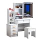 thumbnail image 1 of Tocador moderno 80*40*130cm con luces blanco Chic Home, 1 of 3