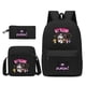 thumbnail image 1 of 3pcs/Set MINISO Kuromi Kids Backpack Cartoon Print Primary school Pencil Case Boy Girl Shoulder Bag Children Schoolbag Gift, 1 of 3