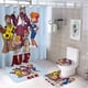 thumbnail image 1 of ALF La serie animada-theme 4-Piece Shower Curtain Set with Rugs, Waterproof Bathroom Decor Set Includes Bath Mat, U-Shaped Rug, Toilet Lid Cover and Curtain with Hooks, 1 of 6