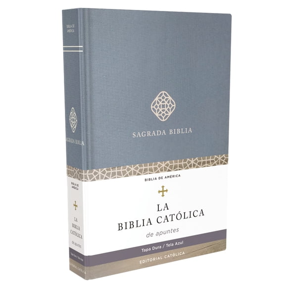 Editorial Católica de la Biblia Católica con notas, tapa dura/azul