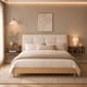 thumbnail image 2 of Mesa de noche flotante de pared Kevalis con repisa y ganchos, 2 of 9