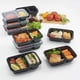 thumbnail image 3 of Contenedor Meal Prep 900ML Plástico 15 Piezas Negro, 1 Un, 3 of 5
