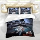 thumbnail image 5 of Thriller de Horror Giallo Conjunto de sábanas temático, trío de piezas, cómodo y amigable con la piel, diseño único, regalo de decoración para el hogar para familiares, amigos y fans,173cm *218cm, 5 of 6
