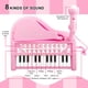 thumbnail image 3 of Piano Toy Love&Mini Pink para niñas de 1 año o más con micrófono, 3 of 9