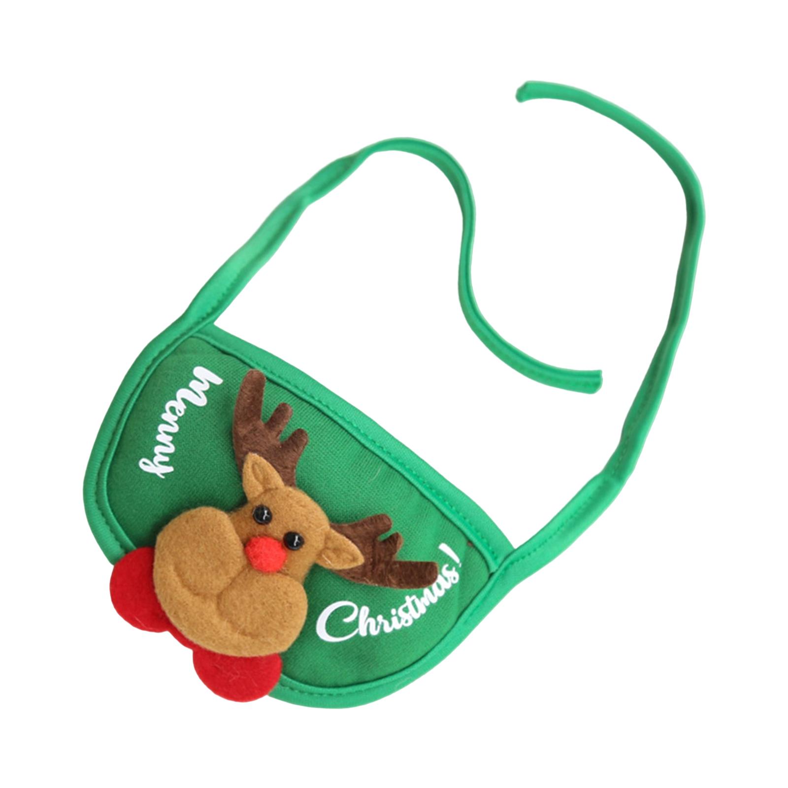 Magideal - Encantador Babero Navideño Para Mascotas, Para Perros Pequeños, Gatos, Mascotas, Regalo, Festival, Vacaciones, Ajustable, Suave, Accesorios Para Disfr , Verde