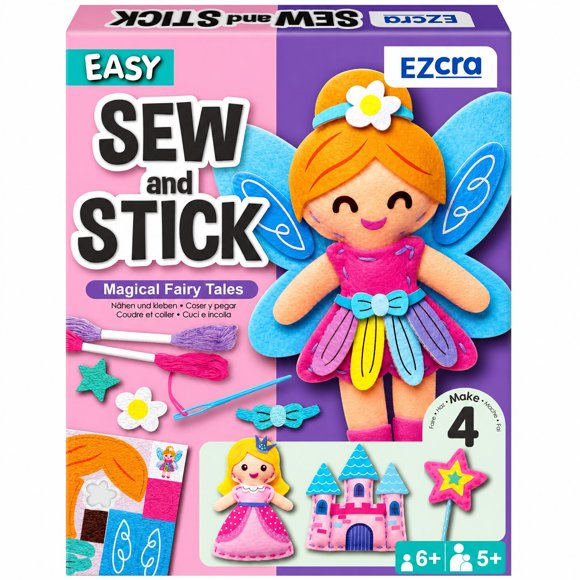 Kit de Costura EZCRA – 4 Proyectos (4‑8 años)