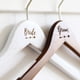thumbnail image 2 of Par de perchas de boda para novios, regalo de boda, perchas de madera para vestidos, 2 of 7