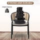 thumbnail image 5 of Sillón de comedor LeisureMod Ervilla, tapizado en terciopelo, color beige, 5 of 9
