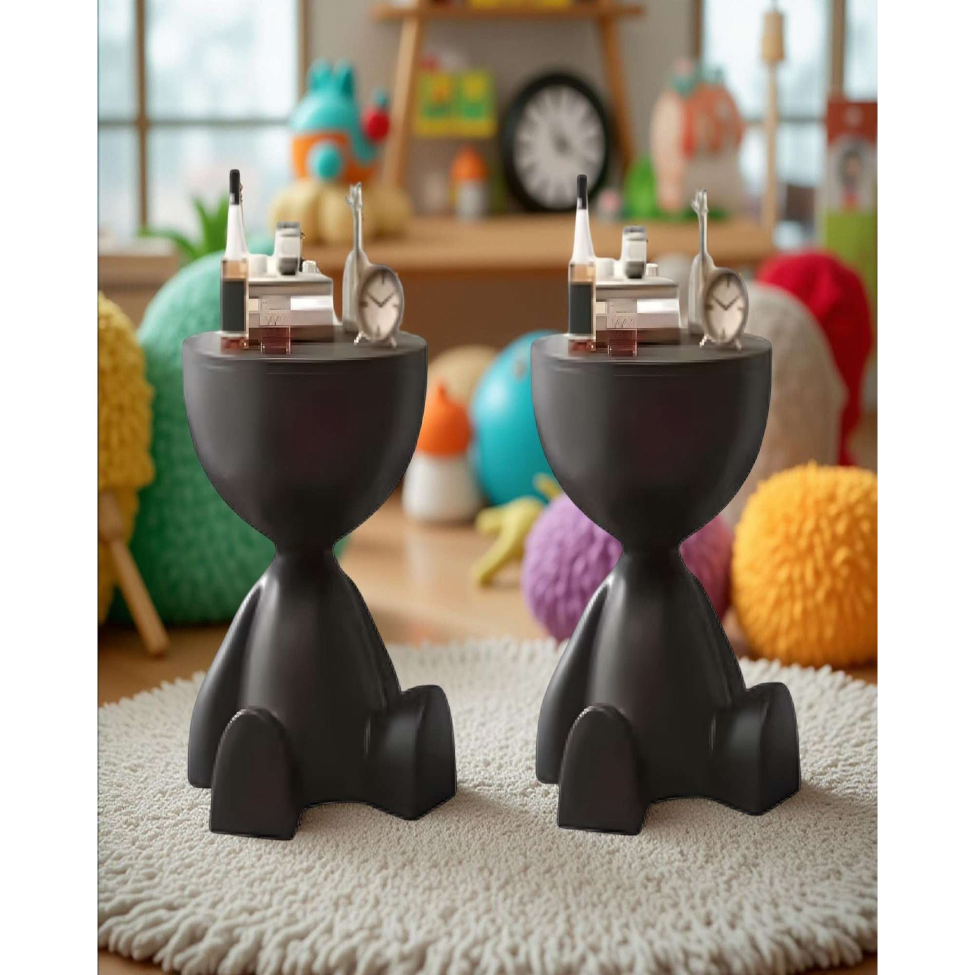 Imac Hogar - Mesa De Arrimo Escultural Mesa De Arrimo Escultural Negro