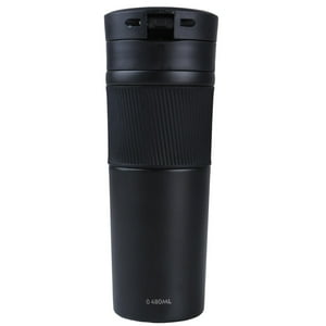 National Geographic - Mug Acero Inoxidable Tapa Con Pulsador Y Antideslizante 480Ml Negro