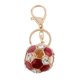 thumbnail image 2 of Llavero Con Colgante De Fútbol De Cristal Con Diamantes De Imitación, Color Rojo, 2 of 2