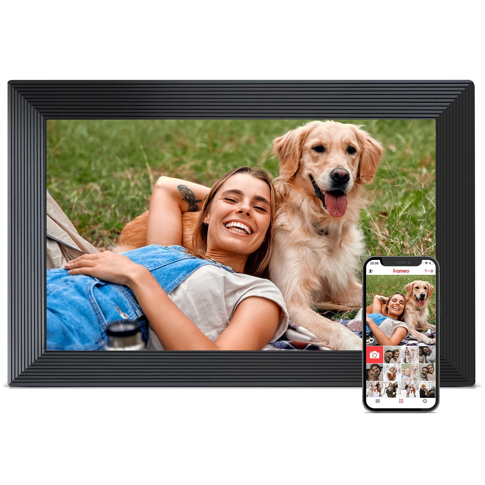 Marco Digital Para Fotos Flyruit 10,1" Hd Con Pantalla Táctil Y Wifi 32 Gb