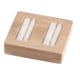thumbnail image 1 of Pendientes De Madera Anillos Bandeja De Exhibición De Joyería Organizador Titular 2 Ranuras Blanco, 1 of 5