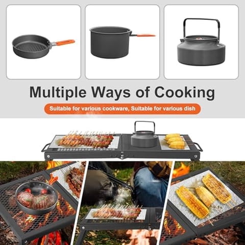 Parrilla Plegable Odoland Acero Rejilla 50X30Cm Camping