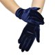thumbnail image 1 of suxuMhao Guantes Cortos de Terciopelo, Guantes de Vestir Guantes de Noche Guantes Formales Guantes de Etiqueta Guantes para Fiesta Guantes para Boda, Azul Oscuro, Talla Única, 8.66 Pulgadas de, 1 of 2