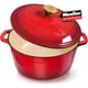 thumbnail image 1 of Horno holandés Mueller DuraCast 6L de hierro fundido esmaltado rojo, 1 of 9