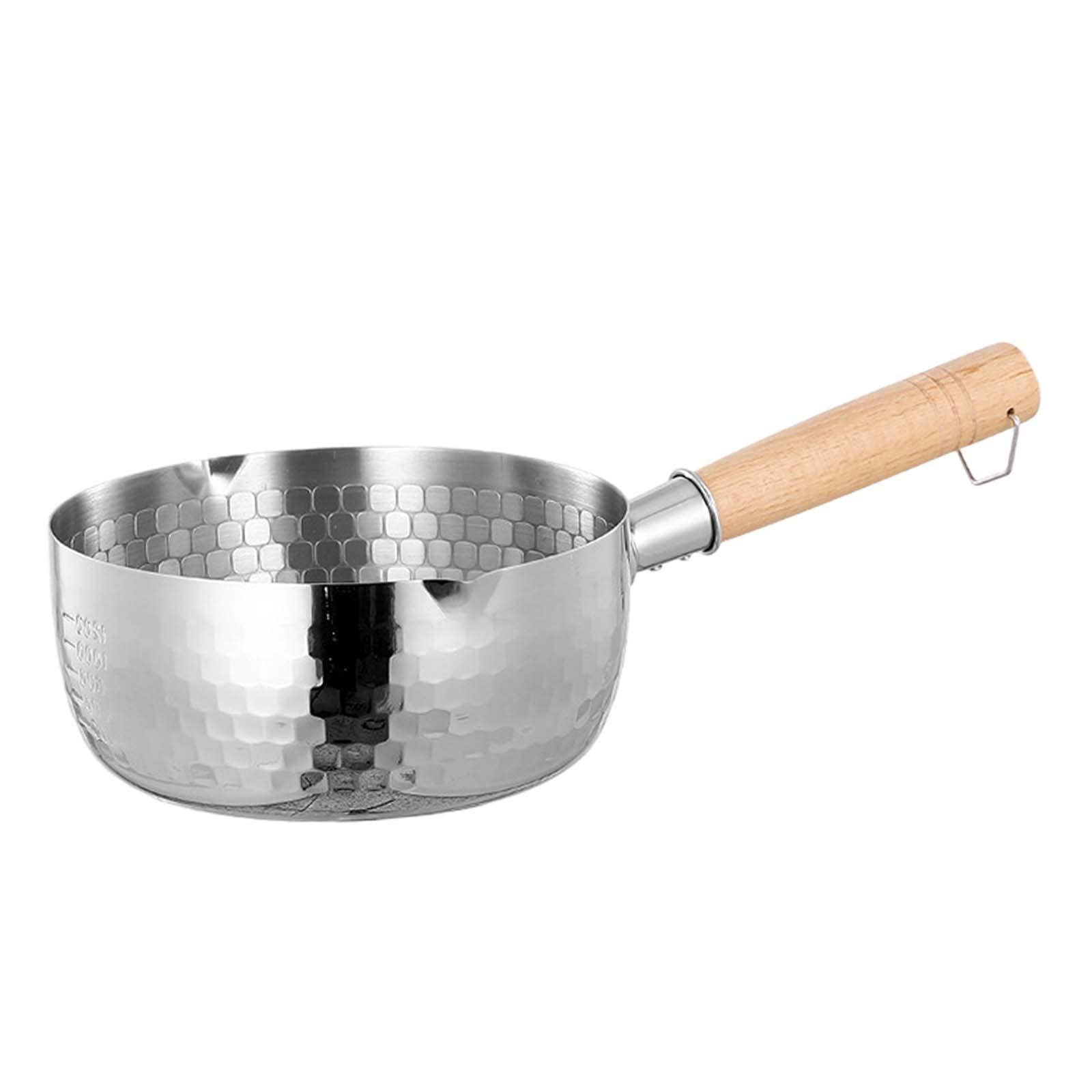Magideal - Cacerola De Acero Inoxidable Para Cocinar, Olla Redonda Multifuncional Resistente A Los Arañazos, Cacerola Para , Camping, Senderismo, Hotel Y , 22cm
