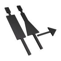 Bothyi - Decoración De Señalización Para Puerta De Baño, Señalización De Baño Simple Para Bar Comercial, Tienda Negra