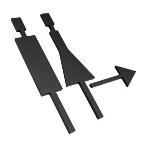 Bothyi - Decoración De Señalización Para Puerta De Baño, Señalización De Baño Simple Para Bar Comercial, Tienda Negra