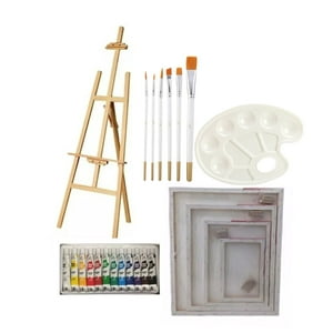 Importclick - Set Arte Pintura Acrílico Atril 120 Cm Madera