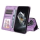 thumbnail image 5 of Funda tipo cartera FOXDOCK para OnePlus 12 , diseño girasol en relieve, cuero PU, cierre magnético, soporte y tarjetero, 5 of 5