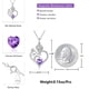 thumbnail image 4 of Collar HESHPAWS 925 Sterling Silver Birthstone Rose Flower Heart Pendant 18+2", 4 of 7