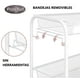 thumbnail image 3 of Carro Organizador Multiuso Acero Blanco 4 Bandejas Removibles, 3 of 8