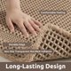 thumbnail image 3 of Alfombra de baño AMOAMI 43 × 61 cm Beige antideslizante con textura waffle, 3 of 7