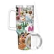 thumbnail image 3 of Mouk Vaso aislado de acero inoxidable con asa, diseño temático, regalo para familia, amigos y fans; incluye pajita y encaja en el portavasos estándar, 40 oz, 3 of 6