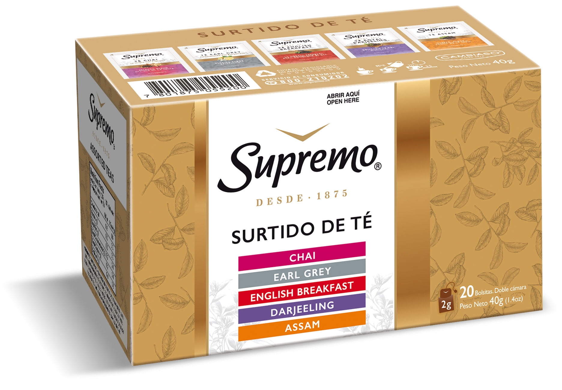 Surtido De Té Caja 20 Un Supremo
