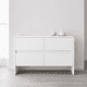 thumbnail image 1 of Cómoda "Volcán" 4 Cajones Mueble de Madera - Blanco - 120x40x90 cm, 1 of 3