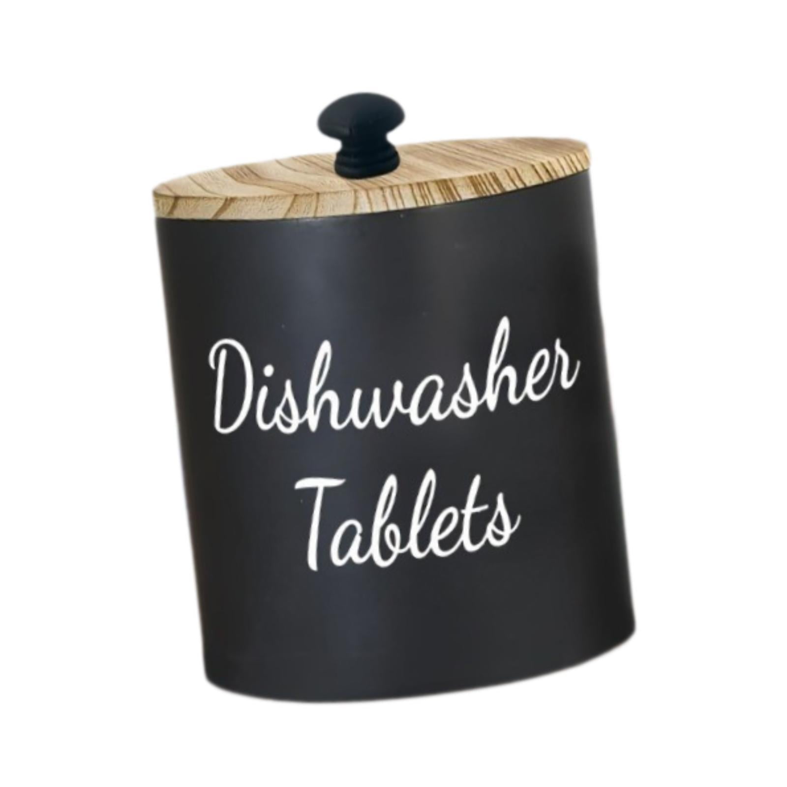 Magideal - Contenedor De Cápsulas Para Lavavajillas, Estuche Portátil De Gran Capacidad Con Tapa Para Detergentes De Lavandería, Caja De Almacenamiento Para Baño Negro